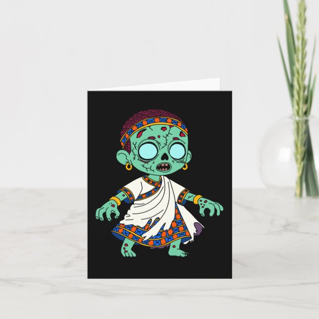 Cute Congolese Zombie Note Card (Front)