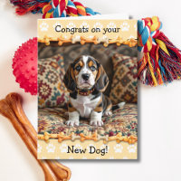 Cute Congrats on your New Basset Hound Dog 