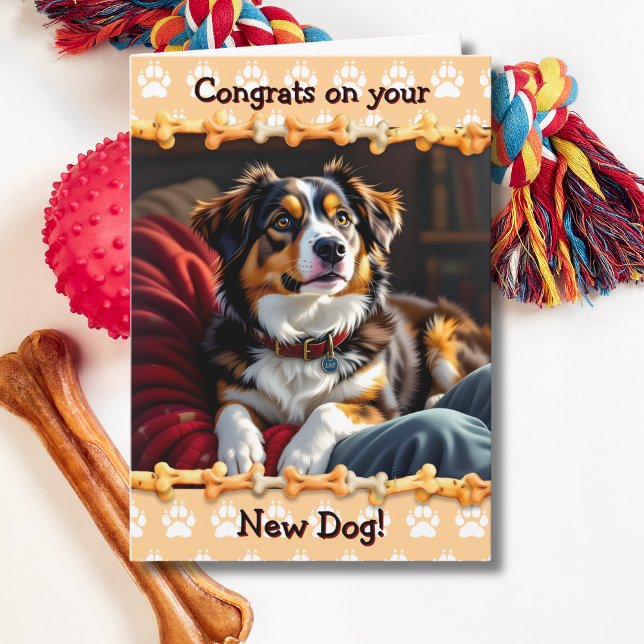 Cute Congrats on your New Dog  Card (Creator Uploaded)