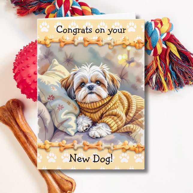 Cute Congrats on your New Dog  Card (Creator Uploaded)