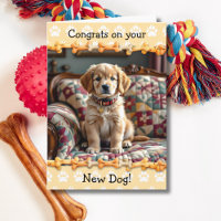 Cute Congrats on your New Golden Retriever Dog 