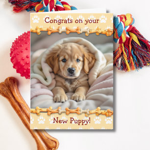 Cute Congrats on your New Puppy Dog  Card