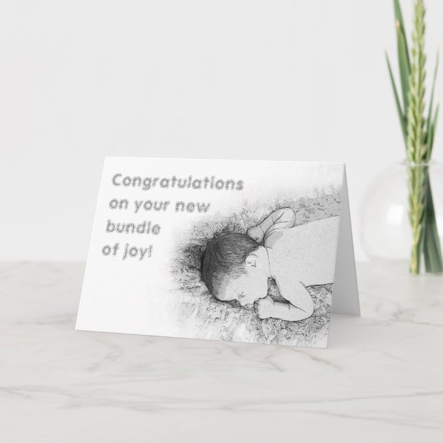 Cute Congratulations on New Baby Generic Baby Card (Front)
