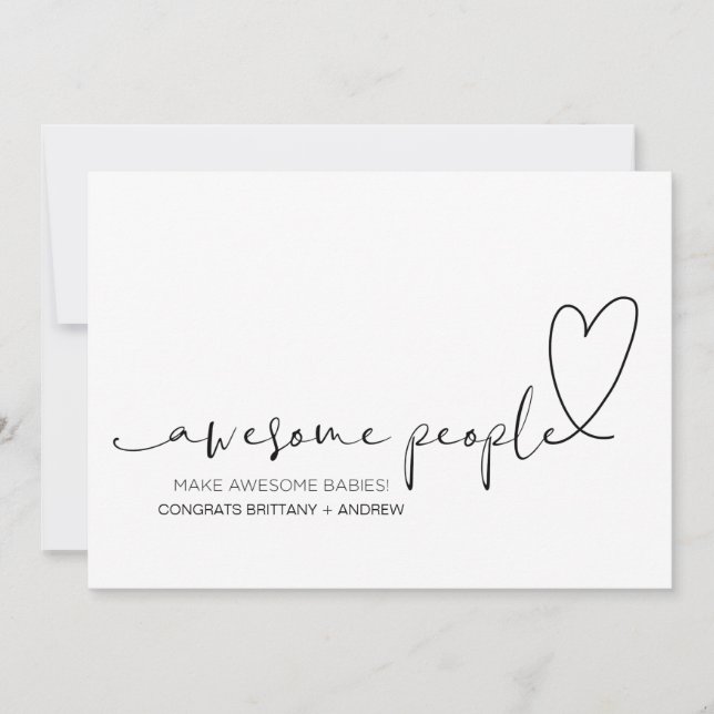 Cute Congratulations Pregnancy Congrats New Baby Card (Front)