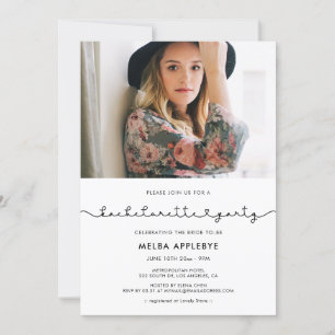 Cute connecting heart font Bachelorette Party Invitation