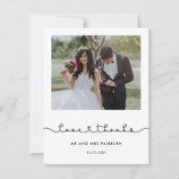 Cute connecting heart font Love & thanks photo