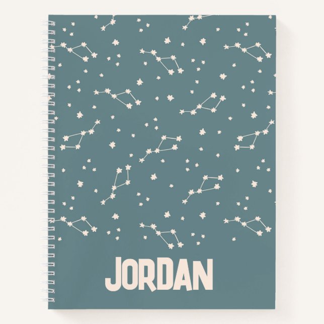 Cute Constellation Sky Pattern Notebook (Front)