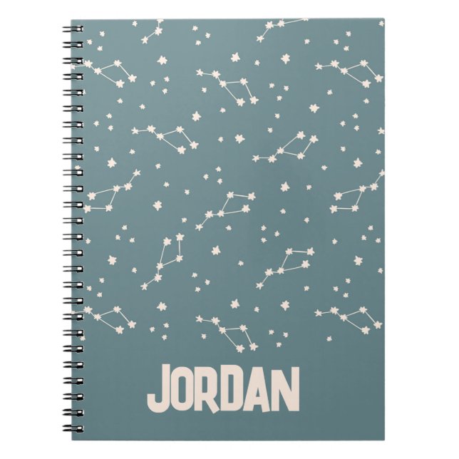 Cute Constellation Sky Pattern Notebook (Front)