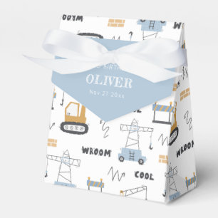 Cute Construction Crane Kids Any Age Birthday Favour Box