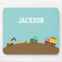 Cute Construction Vehicles Boys Personalised