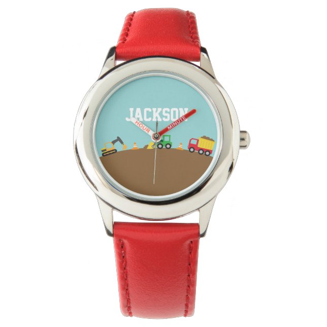 Cute Construction Vehicles For Boys Watch (Front)