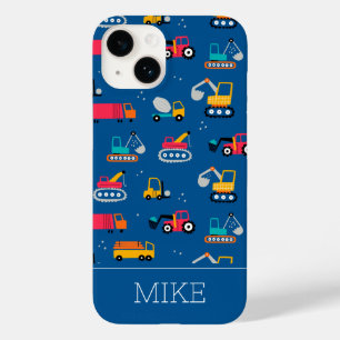 Cute Contruction Movers Pattern Case-Mate iPhone 14 Case