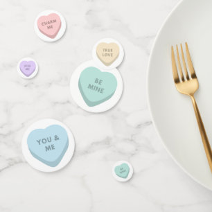 Cute Conversation Valentine Candy Hearts Confetti