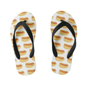 Cute cook out hotdog pattern unisex flip flops