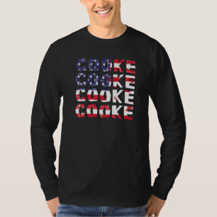 Cute Cooke American Flag Red White Blue Merch Out T-Shirt