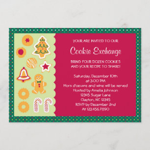 Cute Cookie Exchange Invitation