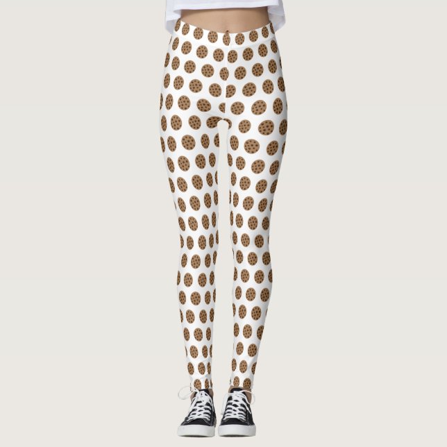 Cute Cookie Foodie Workout Leggings (Front)