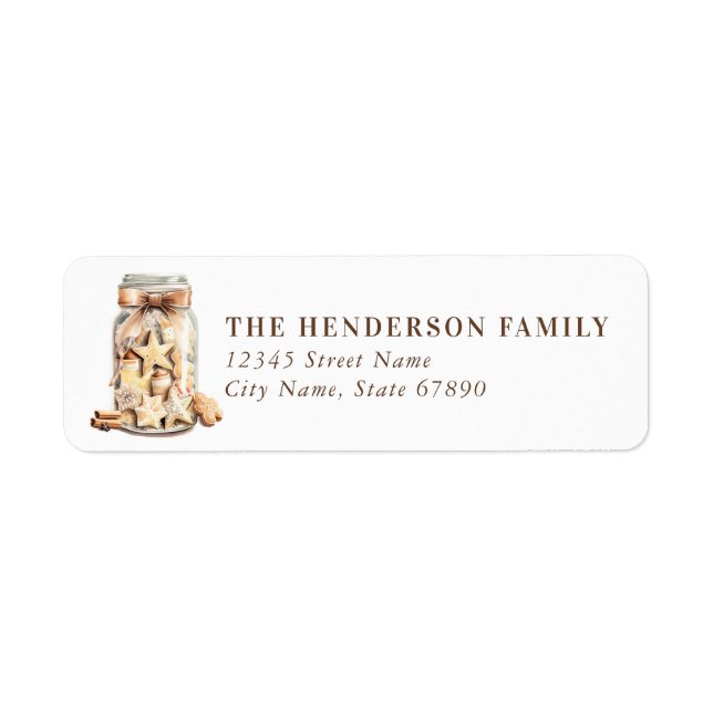Cute Cookie Jar Return Address Labels (Front)