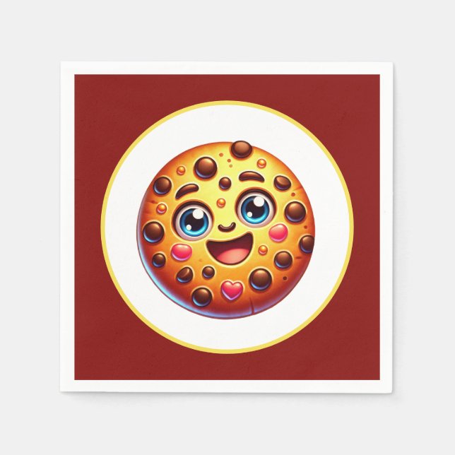Cute cookie lovers party napkin (Front)