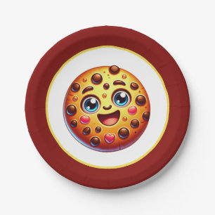 Cute cookie lovers party paper plate