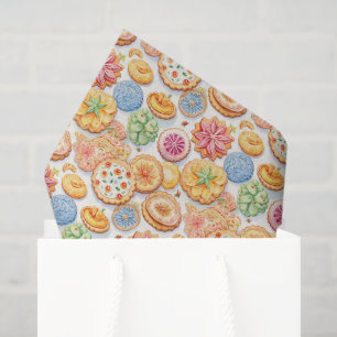 Cute cookie party tiled pattern  tissue paper