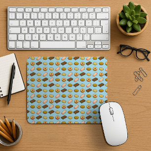 Cute Cookie Pattern Novelty Biscuit Art Gift Mouse Pad