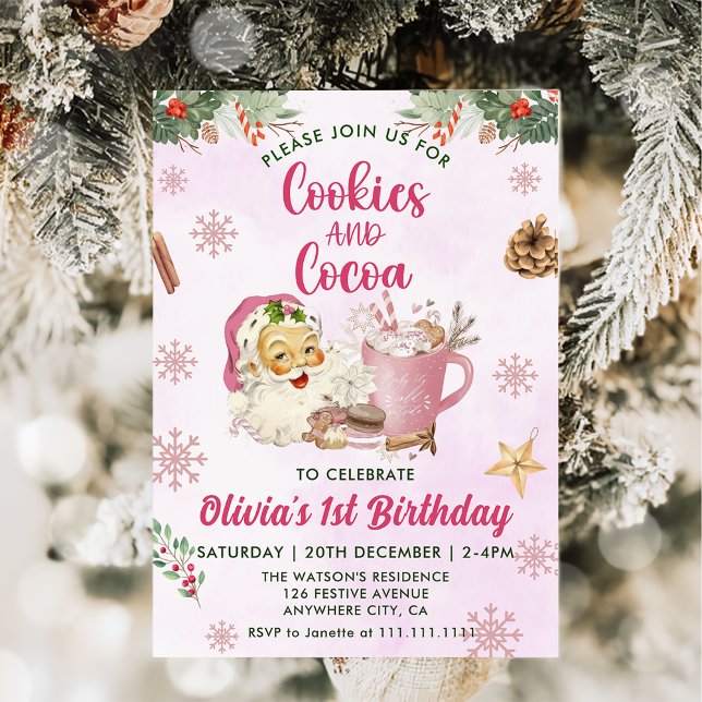 Cute Cookies and Cocoa Holiday Party Invitation (Creator Uploaded)