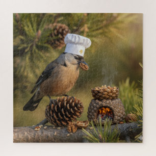 Cute Cooking Chef Nutcracker Bird Jigsaw Puzzle