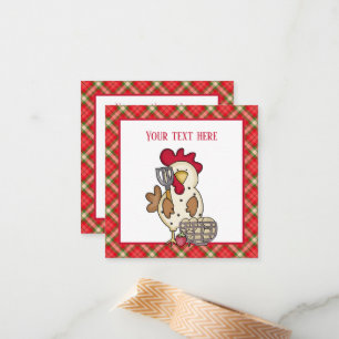 cute cooking chicken add sentiment  card