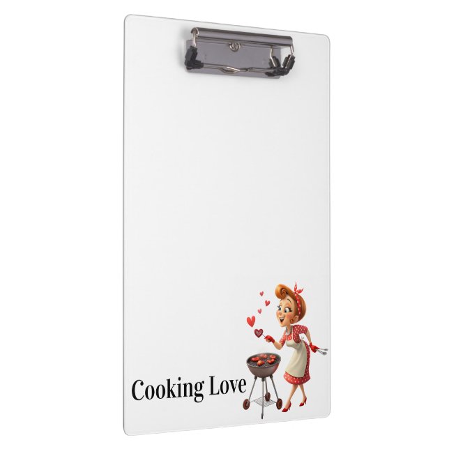 Cute Cooking Love Red Hearts Clipboard  (Right)