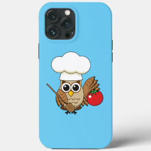 Cute Cooking Owl Cartoon iPhone 13 Pro Max Case