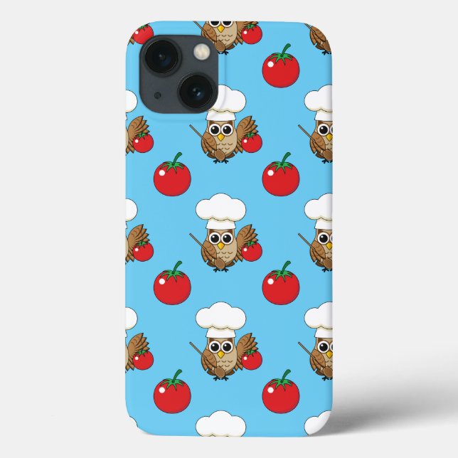 Cute Cooking Owl Cartoon Case-Mate iPhone Case (Back)