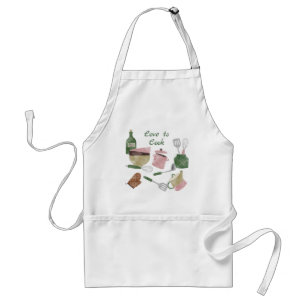 Cute Cooking Utensils Love to Cook Standard Apron