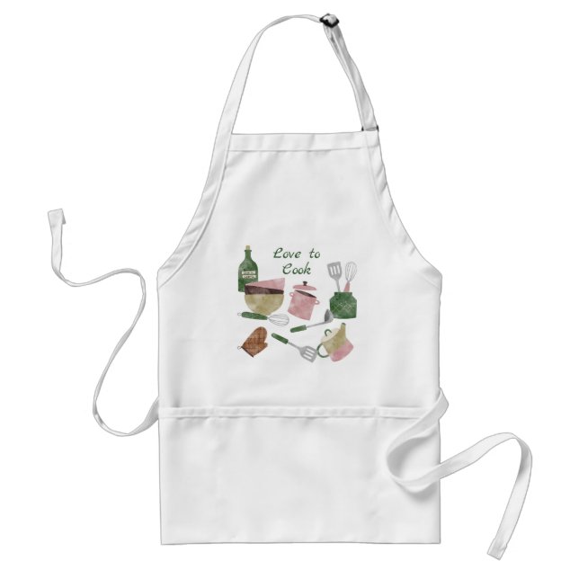 Cute Cooking Utensils Love to Cook Standard Apron (Front)