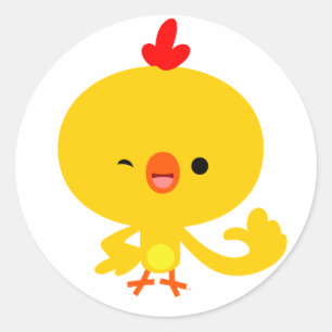 Cute Cool Cartoon Chicken Sticker