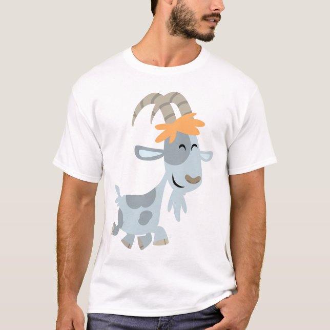 Cute Cool Cartoon  Goat Children T-Shirt (Front)