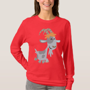 Cute Cool Cartoon Goat Women T-Shirt