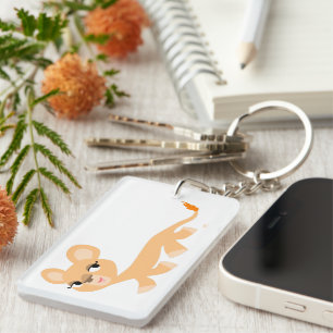 Cute Cool Cartoon Lioness Acrylic Keychain