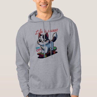 Cute Cool Cat T-Shirt Hoodie