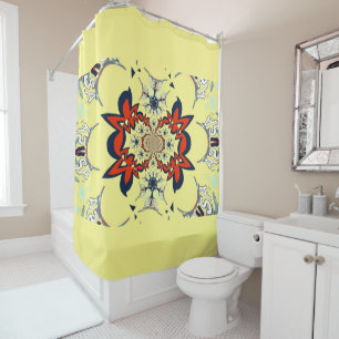 Cute Cool Creamy Floral Amazing Pattern Modern Shower Curtain
