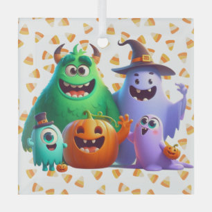 Cute & Cool, Halloween Monsters Glass Tree Decoration
