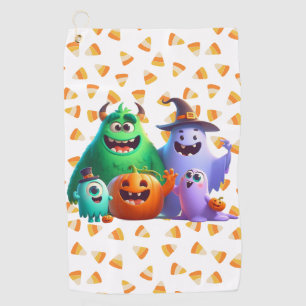 Cute & Cool, Halloween Monsters Golf Towel