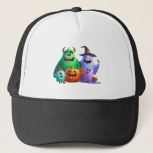 Cute & Cool, Halloween Monsters Trucker Hat