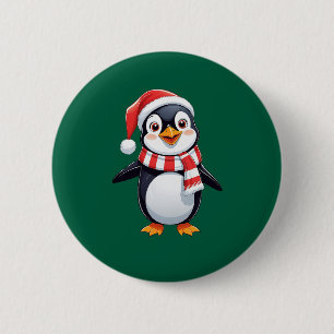 Cute Cool Nice Funny Green Christmas Santa Claus 6 Cm Round Badge