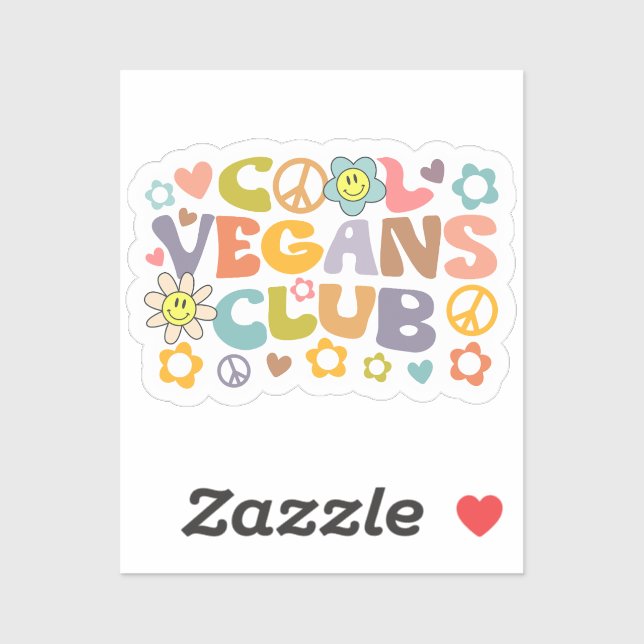 Cute Cool Vegans Club, Retro  (Sheet)