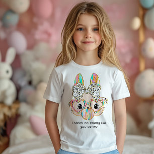 Cute Coquette Bow Bunny Girl Custom Quote Toddler T-Shirt