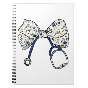 Cute Coquette Bow Coquette Bow Nurse Nursing Notebook