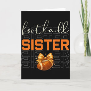 Cute Coquette Bow Srt Fantasy Football Sister Foot Card