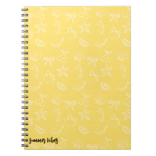 Cute Coquette Bows and Cherries Pattern Notebook