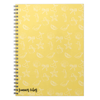 Cute Coquette Bows and Cherries Pattern Notebook